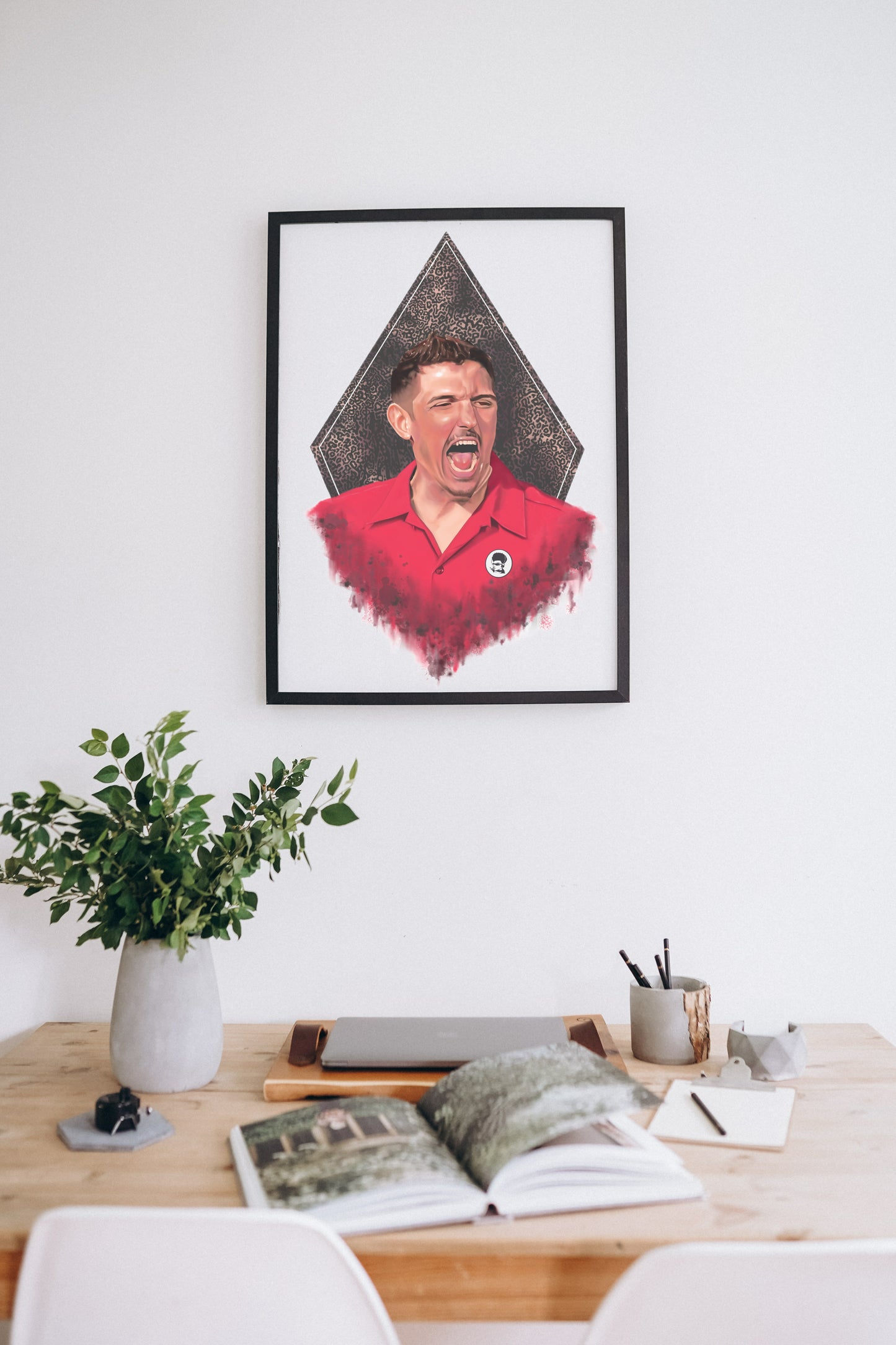 Andrew Schulz Poster Framed Mockup – Fan Art Wall Art Print