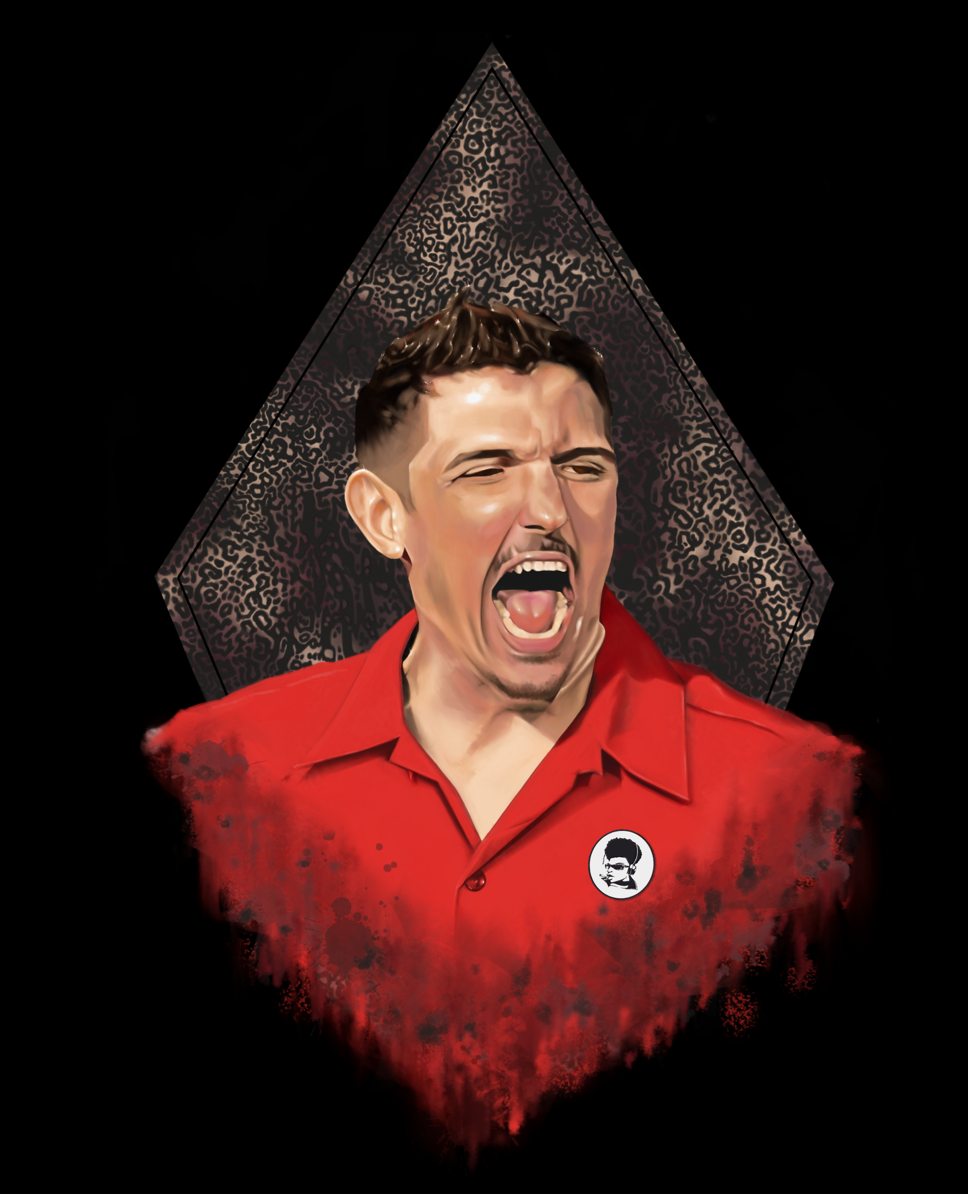 Andrew Schulz Fan Art Dark Poster – Black Background Comedy Wall Print