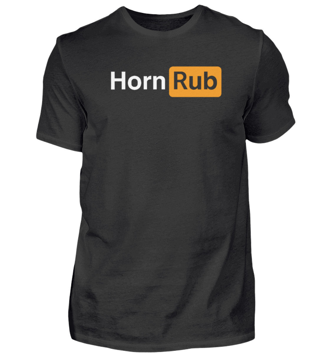 HornRub Parody Logo Dark T-Shirt Graphite – Adult Humor Streetwear Unisex Tee