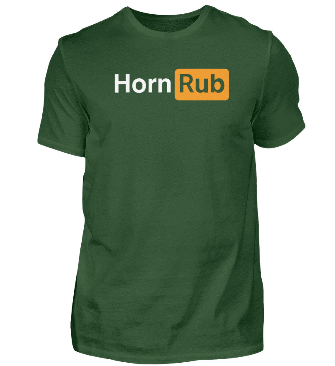 HornRub Parody Logo Dark T-Shirt Dark Green – Adult Humor Streetwear Unisex Tee