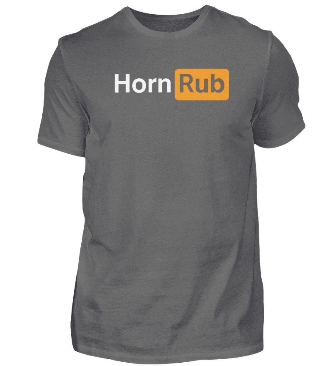 HornRub Parody Logo Dark T-Shirt Dark Grey – Adult Humor Streetwear Unisex Tee