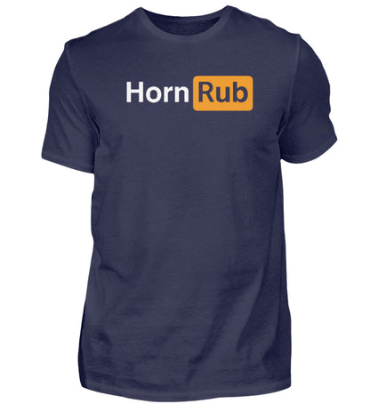 HornRub Parody Logo Dark T-Shirt Navy – Adult Humor Streetwear Unisex Tee