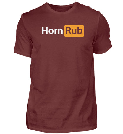 HornRub Parody Logo Dark T-Shirt Wine – Adult Humor Streetwear Unisex Tee