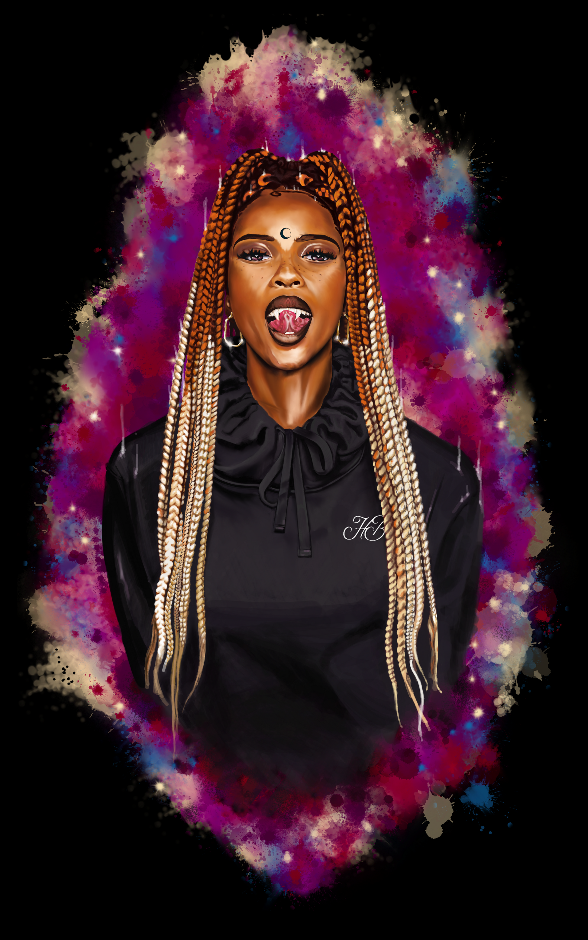 IAMDDB Fan Art Dark Poster – Black Background Urban Jazz Wall Print