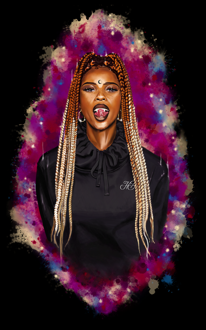 IAMDDB Fan Art Dark Poster – Black Background Urban Jazz Wall Print