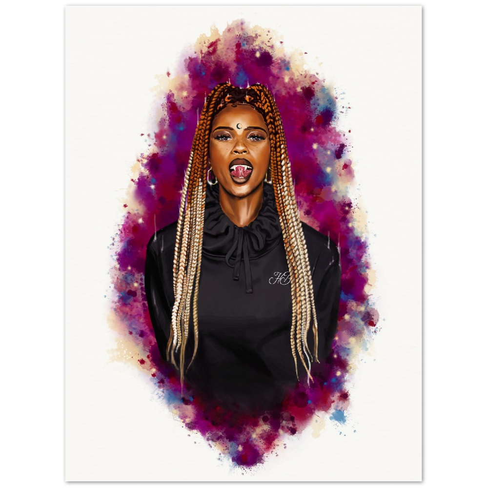 IAMDDB Fan Art Print Poster – Urban Jazz R&B Wall Art Digital Painting