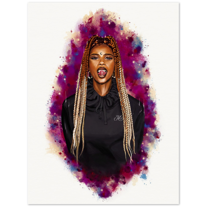 IAMDDB Fan Art Print Poster – Urban Jazz R&B Wall Art Digital Painting