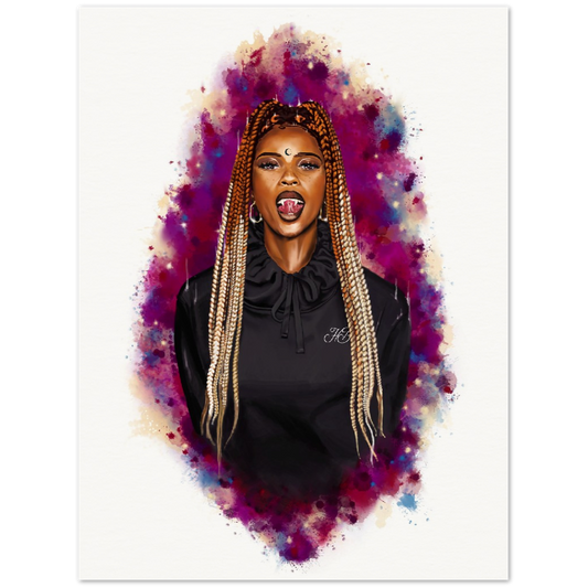 IAMDDB Fan Art Print Poster – Urban Jazz R&B Wall Art Digital Painting